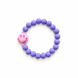 Armband lila smiley
