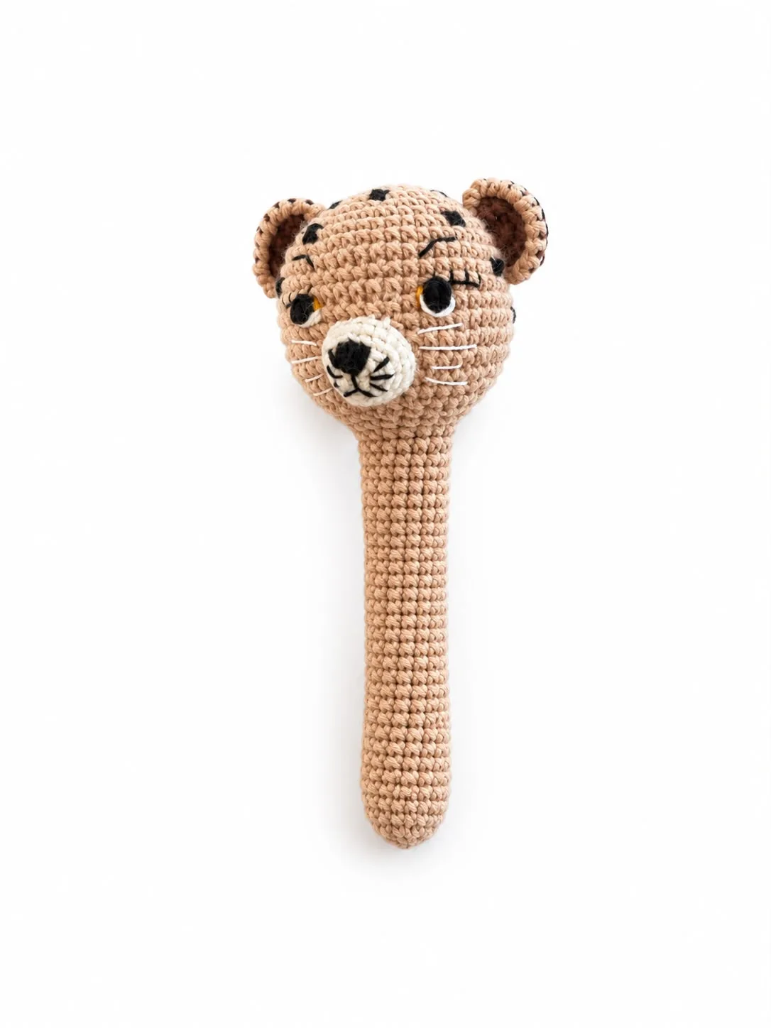 Gehaakte rammelaar leopard — Baby accessoires — Colori Ribelle
