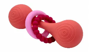 Siliconen rammelaar roze
