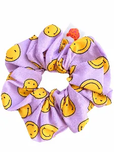 Scrunchie smiley lila