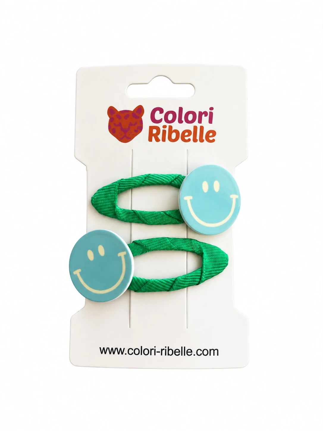 Haarspeldjes smiley blauw — Haaraccessoires — Colori Ribelle