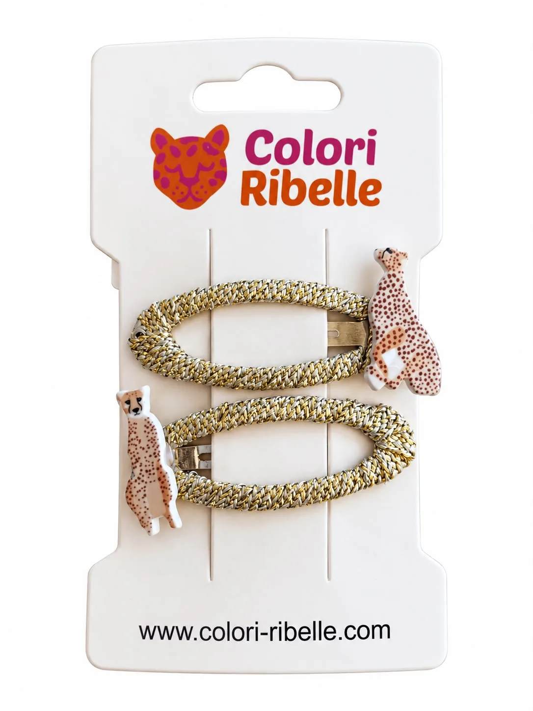 Haarspeldjes panter goud — Haaraccessoires — Colori Ribelle