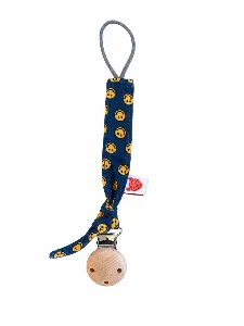 Speenkoord knoop smiley grijs