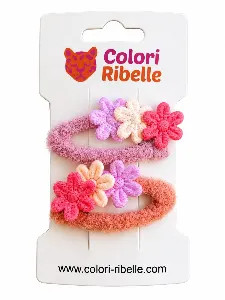Haarspeldjes roze bloemen
