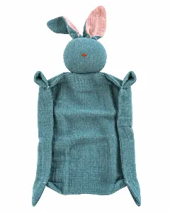 Knuffeldoek konijn blauw