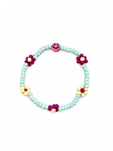 Armband bloemen mint