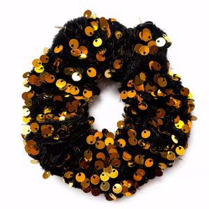 Scrunchie glitter goud