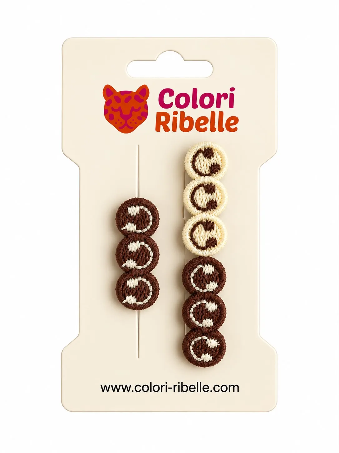 Anti slip speldjes smiley's bruin — Haaraccessoires — Colori Ribelle